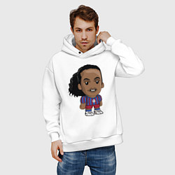 Толстовка оверсайз мужская Ronaldinho Barcelona, цвет: белый — фото 2