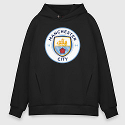 Толстовка оверсайз мужская Manchester City FC, цвет: черный