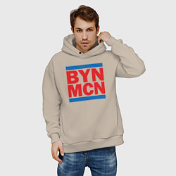 Толстовка оверсайз мужская Run Bayern Munchen, цвет: миндальный — фото 2