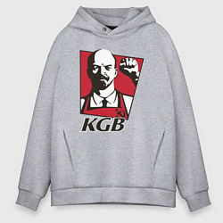 Толстовка оверсайз мужская KGB Lenin, цвет: меланж