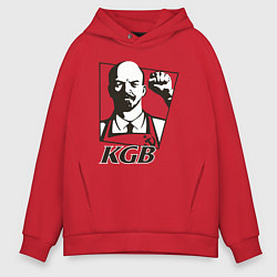 Толстовка оверсайз мужская KGB Lenin, цвет: красный