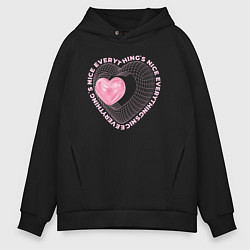 Толстовка оверсайз мужская Everythings nice, цвет: черный