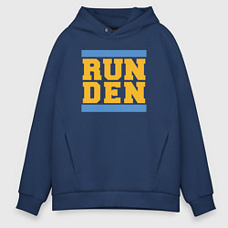 Толстовка оверсайз мужская Run Denver Nuggets, цвет: тёмно-синий
