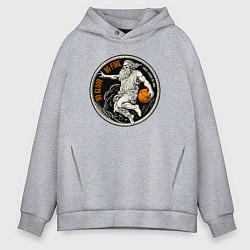 Толстовка оверсайз мужская Нет крови нет фола, цвет: меланж