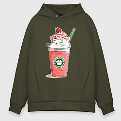 Толстовка оверсайз мужская Котокофе, цвет: хаки