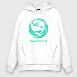 Толстовка оверсайз мужская Beastcoast logo, цвет: белый