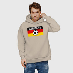 Толстовка оверсайз мужская Football Germany, цвет: миндальный — фото 2