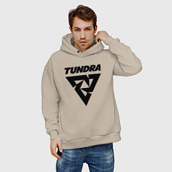 Толстовка оверсайз мужская Tundra esports logo, цвет: миндальный — фото 2