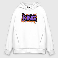 Толстовка оверсайз мужская King graffiti, цвет: белый
