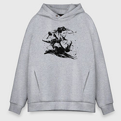 Толстовка оверсайз мужская Street Fighter Chun-Li, цвет: меланж