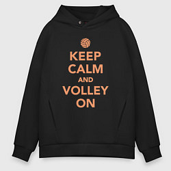 Толстовка оверсайз мужская Keep calm and volley on, цвет: черный
