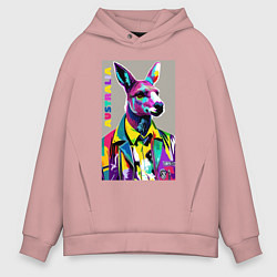 Мужское худи оверсайз Kangaroo - Australia - pop art