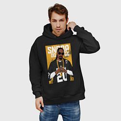 Толстовка оверсайз мужская Snoop dogg с цепями, цвет: черный — фото 2