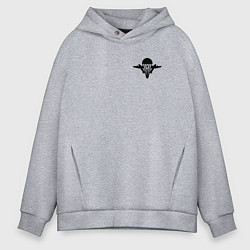 Толстовка оверсайз мужская ВДВ символ логотип, цвет: меланж