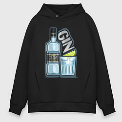 Толстовка оверсайз мужская Джин, цвет: черный