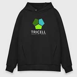 Толстовка оверсайз мужская Tricell Inc, цвет: черный