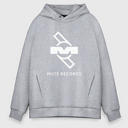 Толстовка оверсайз мужская Depeche Mode Mute Records Logo, цвет: меланж