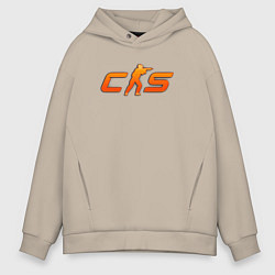 Мужское худи оверсайз CS 2 orange logo