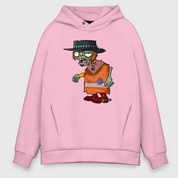 Толстовка оверсайз мужская Зомби с Дикого Запада, цвет: светло-розовый