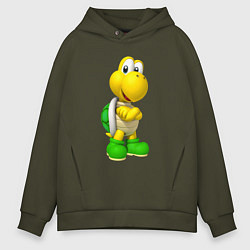 Толстовка оверсайз мужская Купа-трупа стоит, цвет: хаки