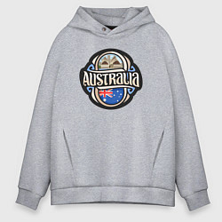 Толстовка оверсайз мужская Australia adventure, цвет: меланж