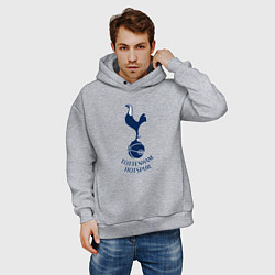 Толстовка оверсайз мужская Tottenham Hotspur fc sport, цвет: меланж — фото 2