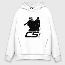 Толстовка оверсайз мужская Counter-strike 2 - one color, цвет: белый