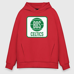 Толстовка оверсайз мужская Bos Celtics, цвет: красный