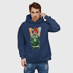 Толстовка оверсайз мужская Celtics future, цвет: тёмно-синий — фото 2