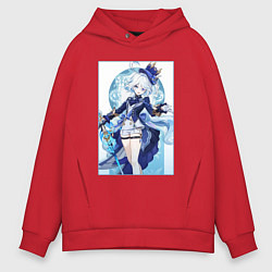 Толстовка оверсайз мужская Фурина - Геншин импакт, цвет: красный
