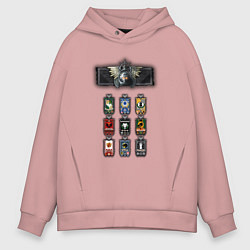 Толстовка оверсайз мужская Легионы лоялисты, цвет: пыльно-розовый