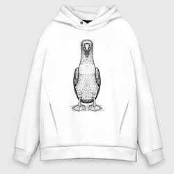 Толстовка оверсайз мужская Олуша анфас, цвет: белый