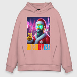 Мужское худи оверсайз Simpson new year - cyberpunk