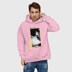 Толстовка оверсайз мужская Depeche Mode a question of lust, цвет: светло-розовый — фото 2