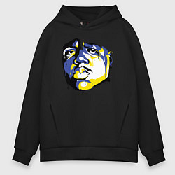 Толстовка оверсайз мужская Rapper Notorious BIG, цвет: черный