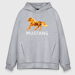Толстовка оверсайз мужская Mustang firely art, цвет: меланж