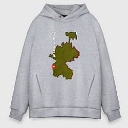 Толстовка оверсайз мужская Осетия Квайса, цвет: меланж