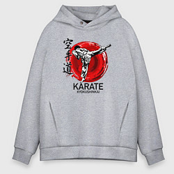 Толстовка оверсайз мужская Karate Kyokushinkai, цвет: меланж