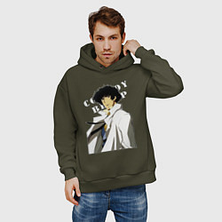 Толстовка оверсайз мужская Spike из аниме cowboy bebop, цвет: хаки — фото 2