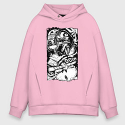 Толстовка оверсайз мужская Wu tang - Mf doom, цвет: светло-розовый