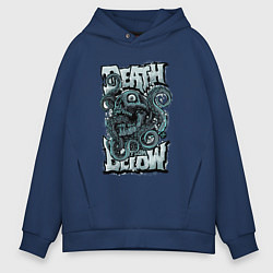 Толстовка оверсайз мужская Череп и осьминог, цвет: тёмно-синий