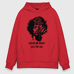 Толстовка оверсайз мужская James Marshall Hendrix, цвет: красный