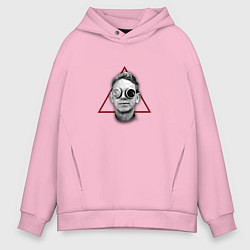 Толстовка оверсайз мужская Depeche Mode - Martin Gore delta machine, цвет: светло-розовый