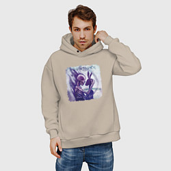 Толстовка оверсайз мужская The Birthday Massacre - under your spell, цвет: миндальный — фото 2