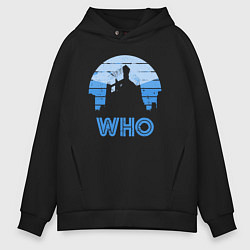 Толстовка оверсайз мужская Who, цвет: черный