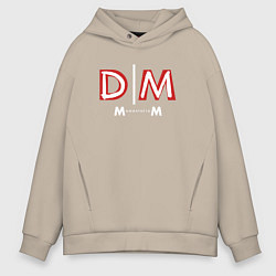 Толстовка оверсайз мужская Depeche Mode - Memento Mori logo new, цвет: миндальный