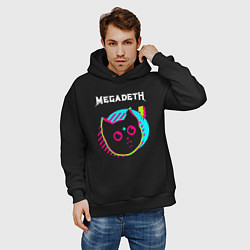 Толстовка оверсайз мужская Megadeth rock star cat, цвет: черный — фото 2