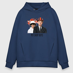 Толстовка оверсайз мужская Pet Shop Boys - synthpop from england, цвет: тёмно-синий