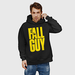 Толстовка оверсайз мужская The fall guy logo, цвет: черный — фото 2