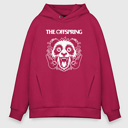 Толстовка оверсайз мужская The Offspring rock panda, цвет: маджента